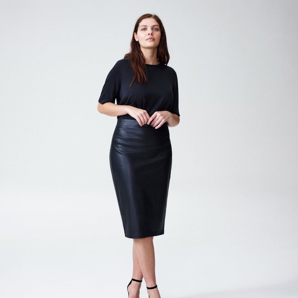 Universal Standard Vegan Leather Pencil Skirt